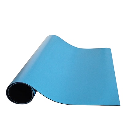 30 X 50' X .060, Light Blue, Rubber Table Mat, Roll